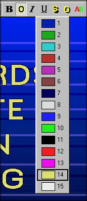 Text color menu