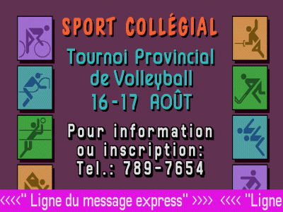 Écran: -   SPORT COLLÉGIAL   - (P7001f)